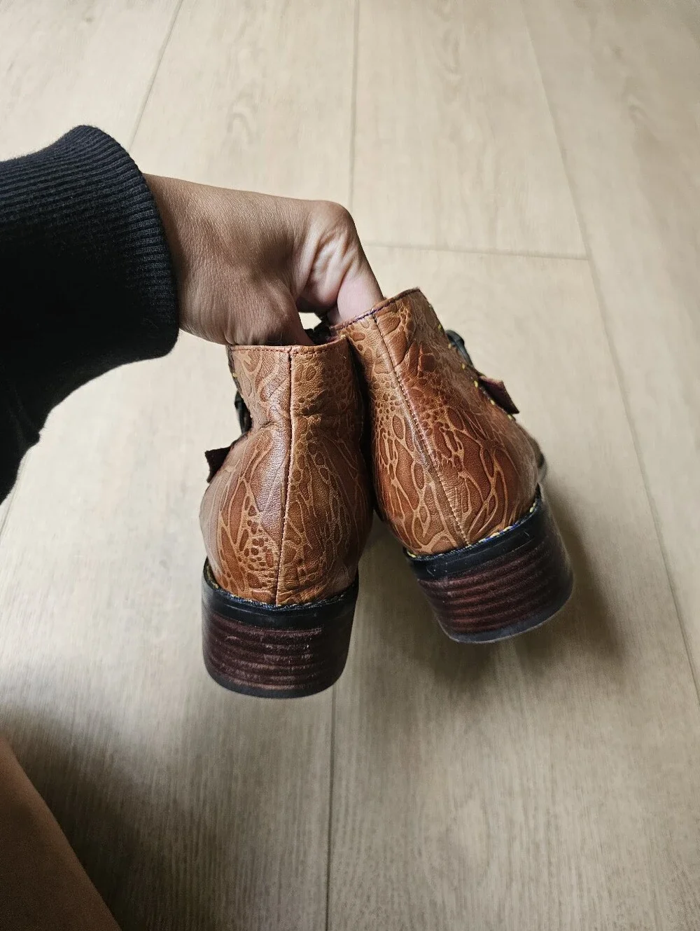 $150 Spring Step L'Artiste Georgiana Boots 39/ 8.5 Camel Multi